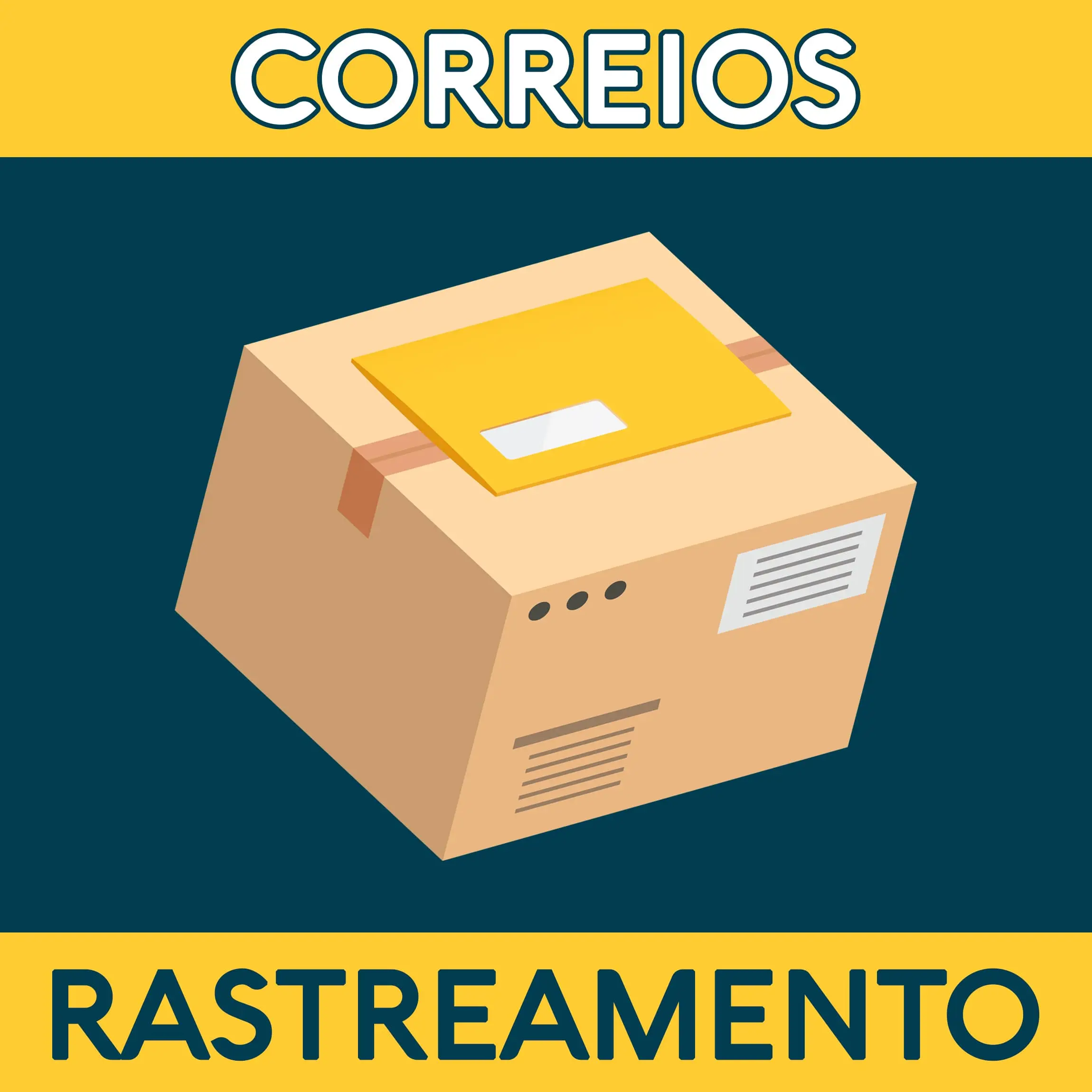 imagem contendo um pacote dos correios rastreamento
